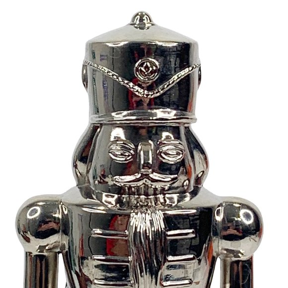 *SOLD* Nutcracker Christmas Stocking Hanger Hook Holder Fireplace Mantel Silver - Picture 3 of 9